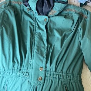 Obermeyer Jackets & Coats | Obermeyer Vintage Embroidered Jacket | Color: Green